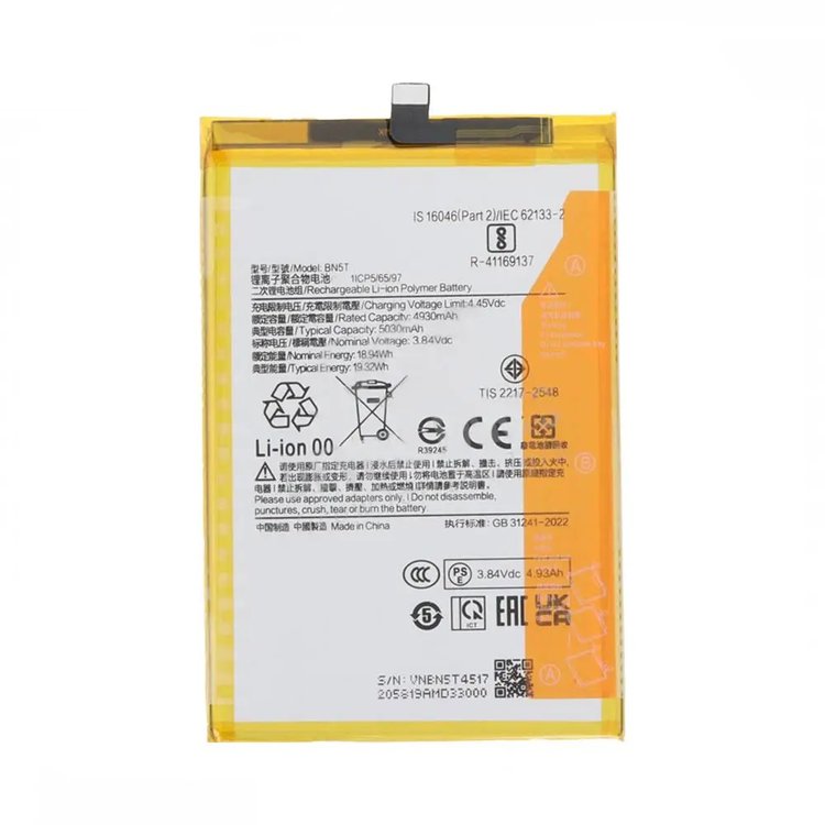 Battery Replacement for Xiaomi Redmi 13 5G - BN5T 1 Original Xiaomi Redmi 13 5G Battery Replacement Price in Chennai India - BN5T