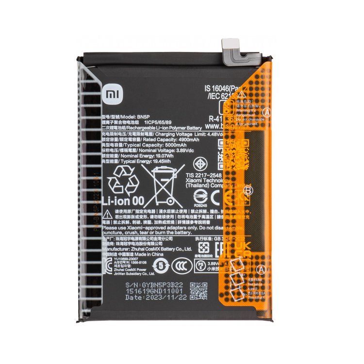 Battery Replacement for Xiaomi Redmi Note 13 5G - BN5P 1 Original Xiaomi Redmi Note 13 5G Battery Replacement Price in Chennai India - BN5P